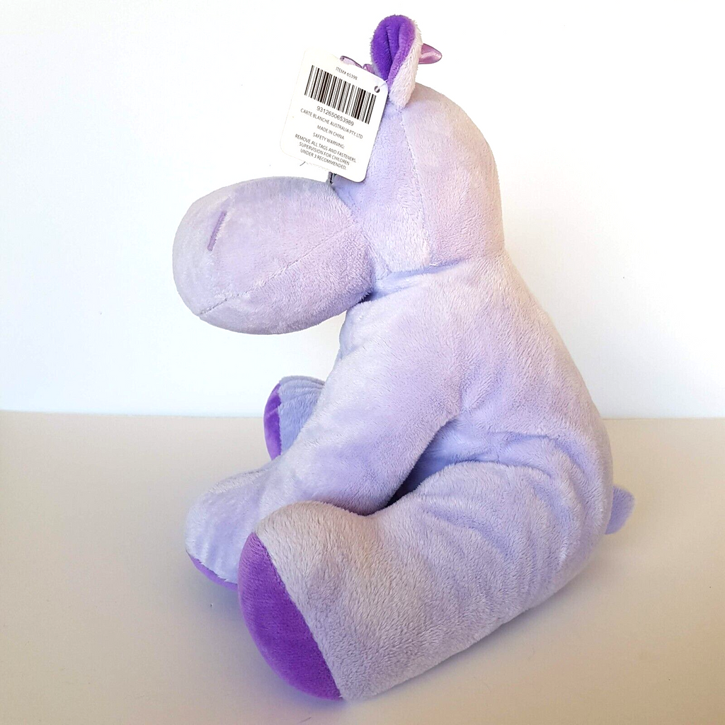 Carte Blanche PURPLE HIPPO Plush 26cm Floppy Stuffed Animal Lavender Soft Toy5