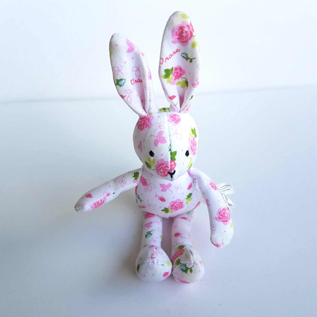Jellycat Jelly Kitten ROSE BUNNY Baby RATTLE Soft Toy 22cm Stuffed Animal Pink2