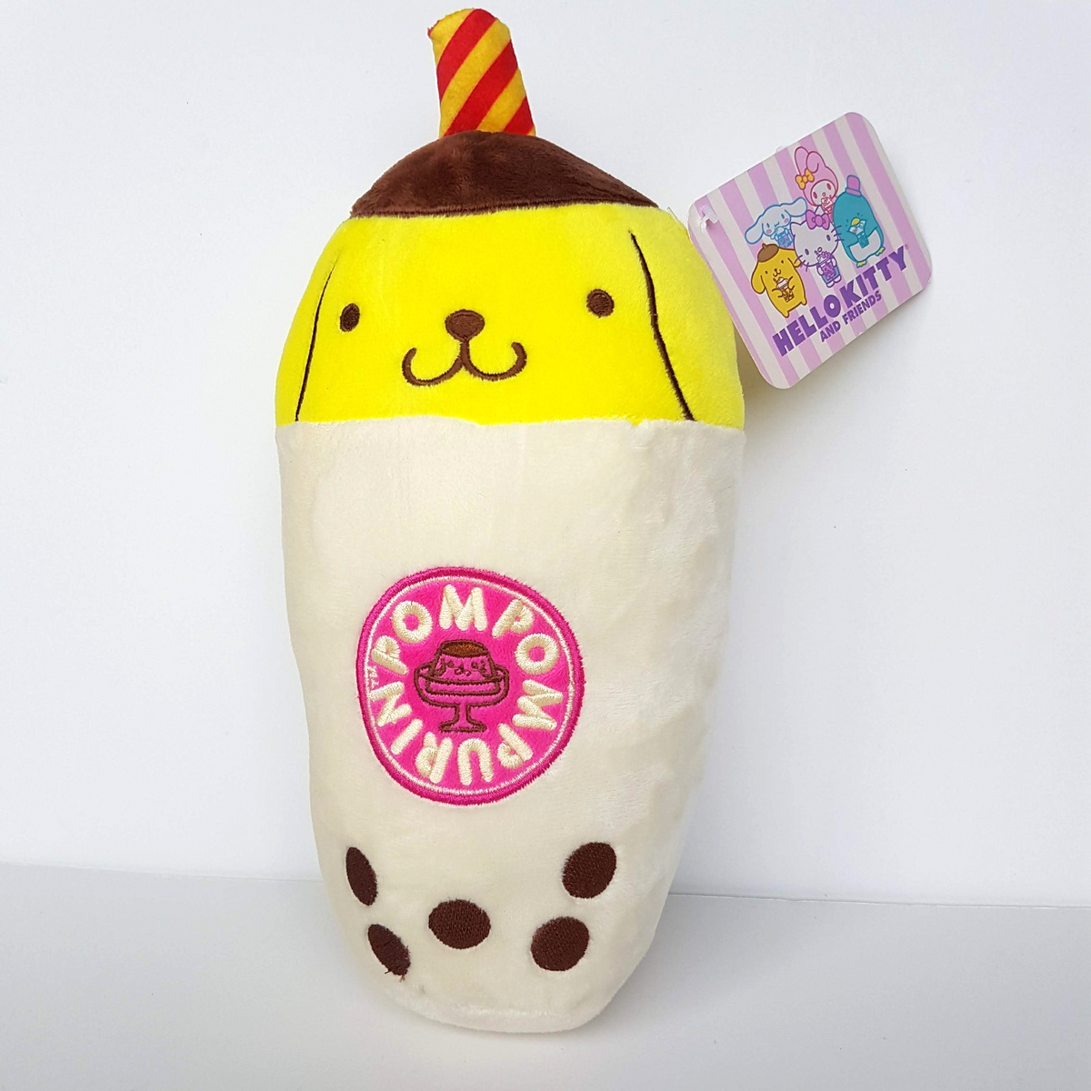 Hello Kitty POMPOMPURIN BUBBLE BOBA TEA Plush TAGS Stuffed Animal Soft Toy Food0