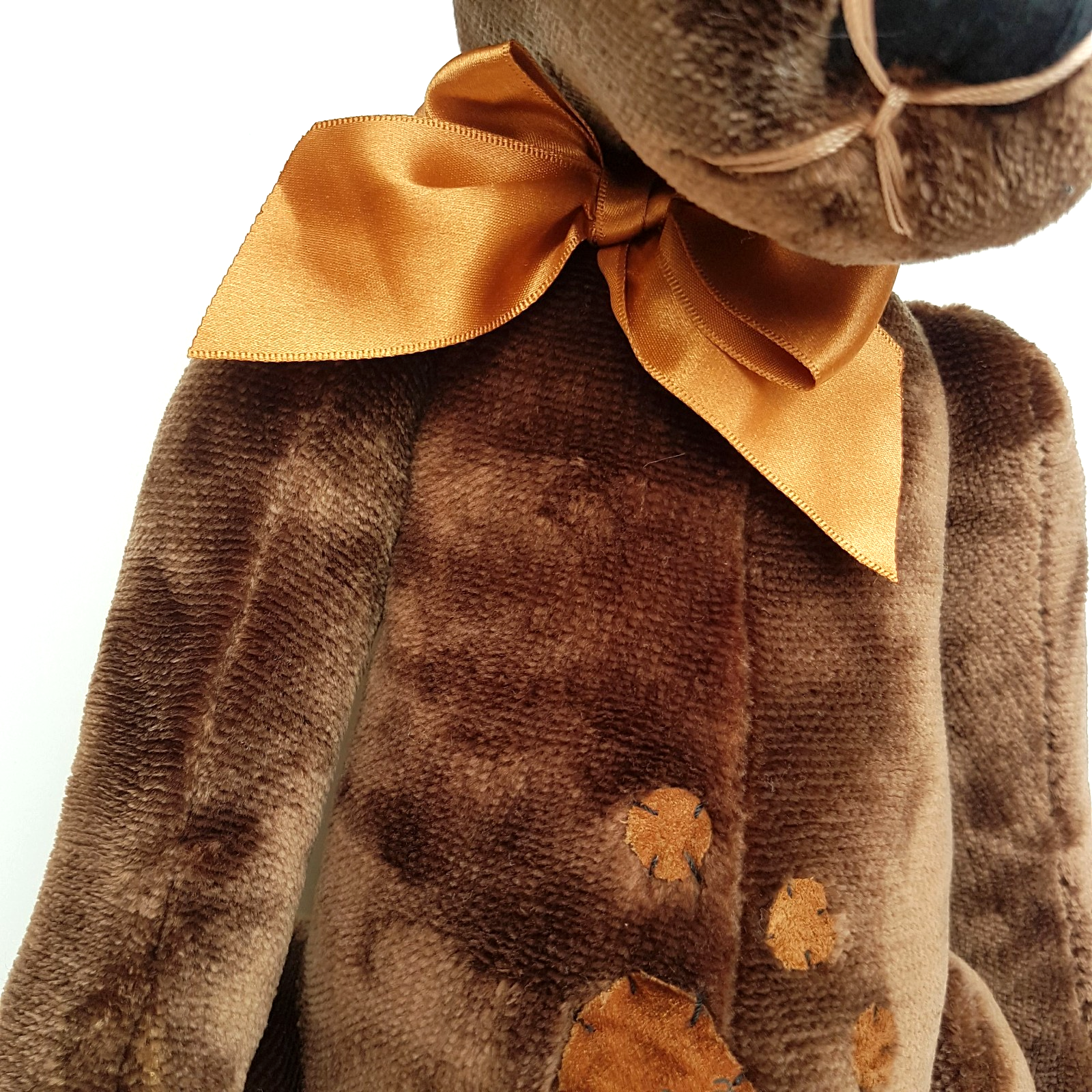 Russ WELLESLEY Teddy Bear Plush 42cm Velveteen RARE Stuffed Animal Soft Toy8