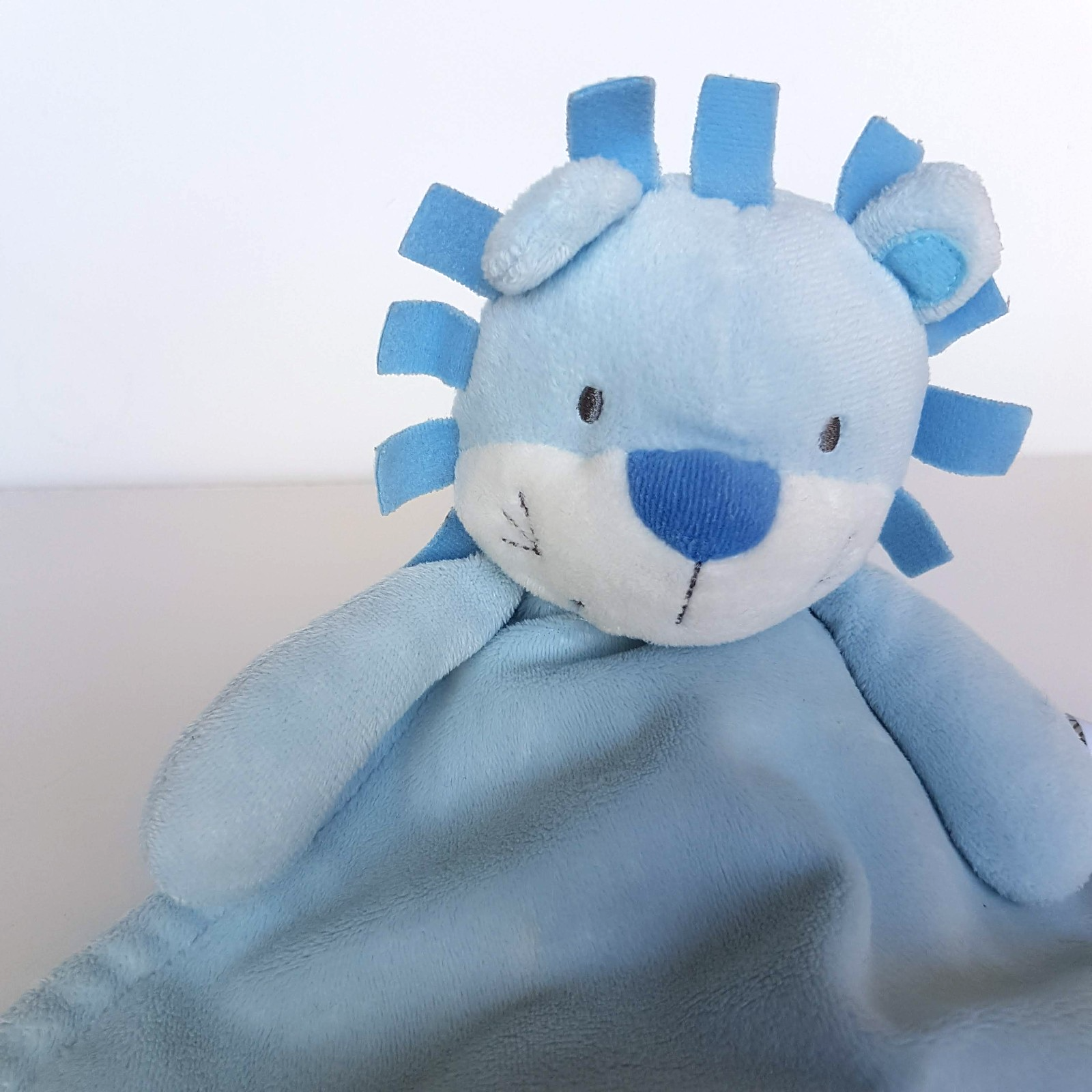 baby M&Co BLUE LION Lovey Plush Security Comforter Sleep Blanket Soft Toy Cute1