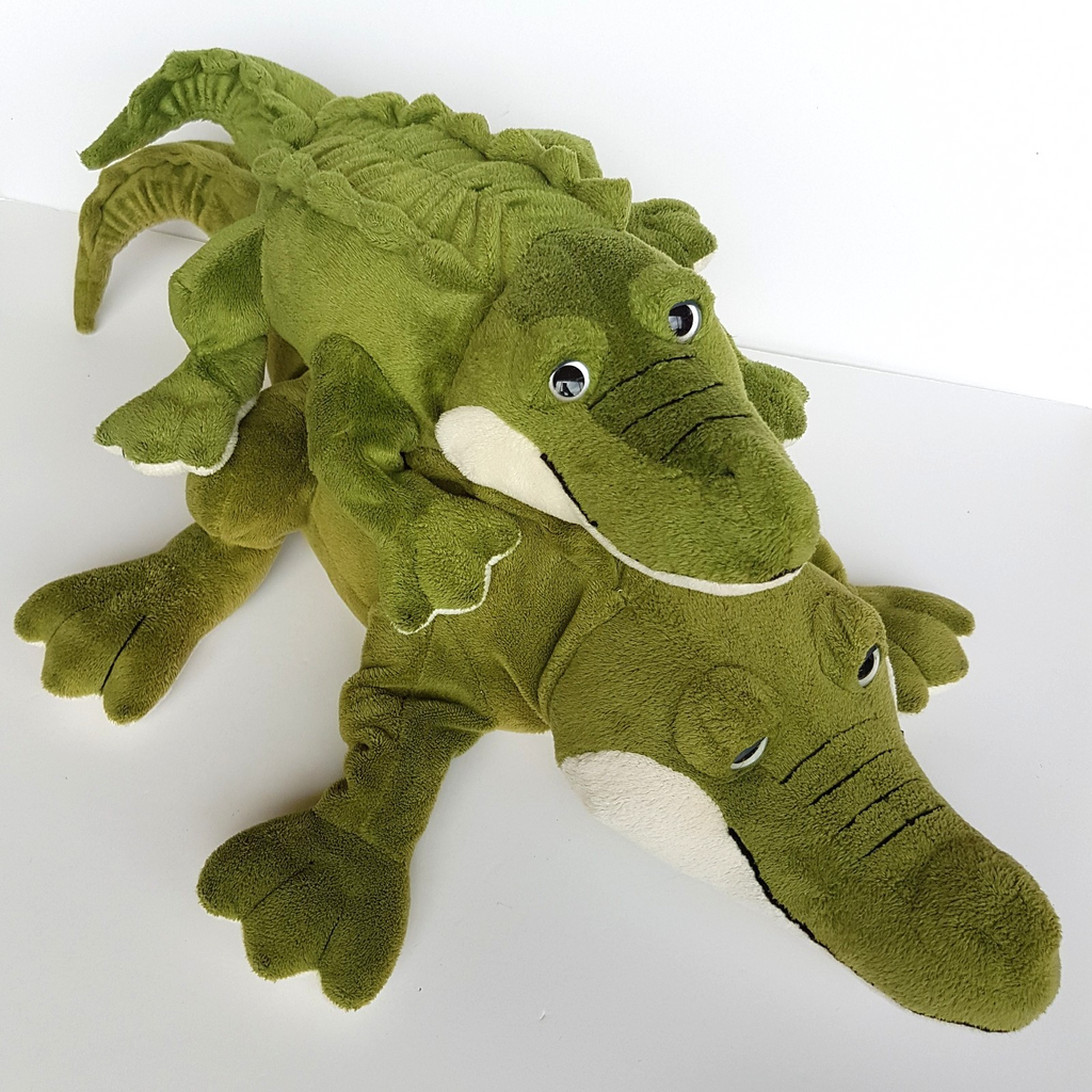 Wild Republic CROCODILE MUM & BABY Alligator Gator Plush Stuffed Animal Soft Toy3