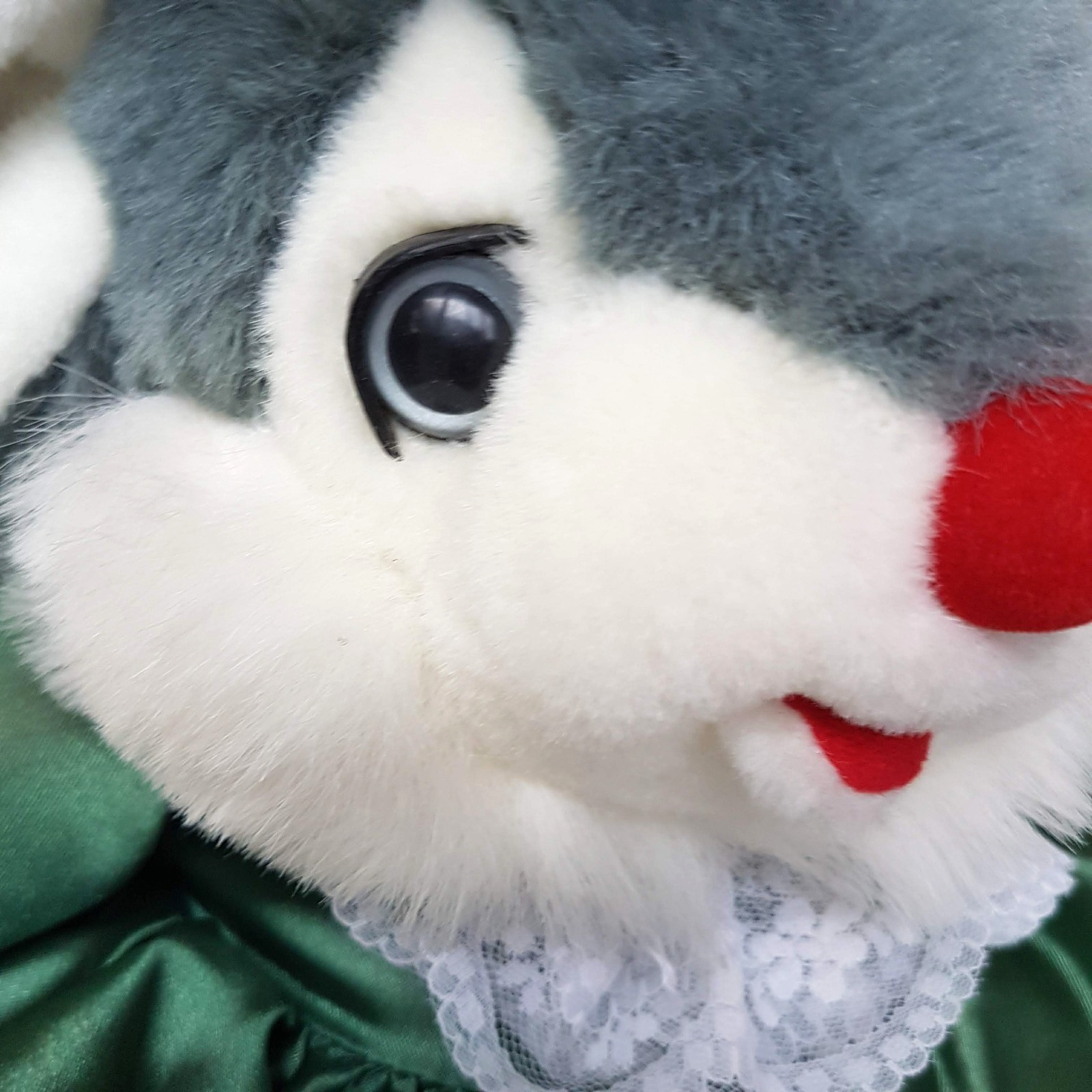 RARE Vintage Dandee CHRISTMAS MOUSE Plush 41cm Large Stuffed Animal Soft Toy 90s4