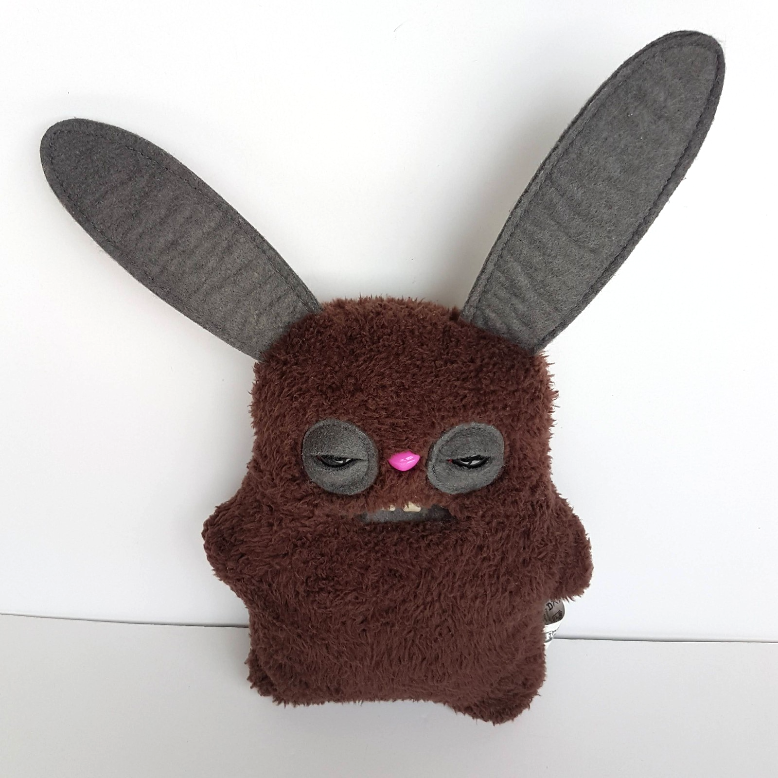 Fuggler BROWN RABID RABBIT Plush Soft Toy Funny Ugly Monster 30cm Big Ears Teeth3