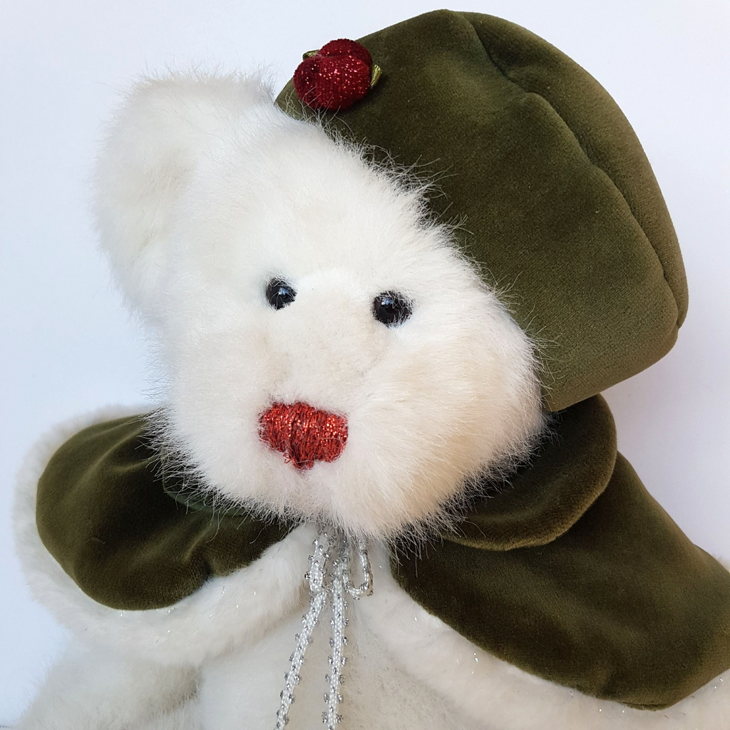 Large Russ TEDDY BEAR CRYSTAL 44cm White Snow Christmas Stuffed Animal Soft Toy2