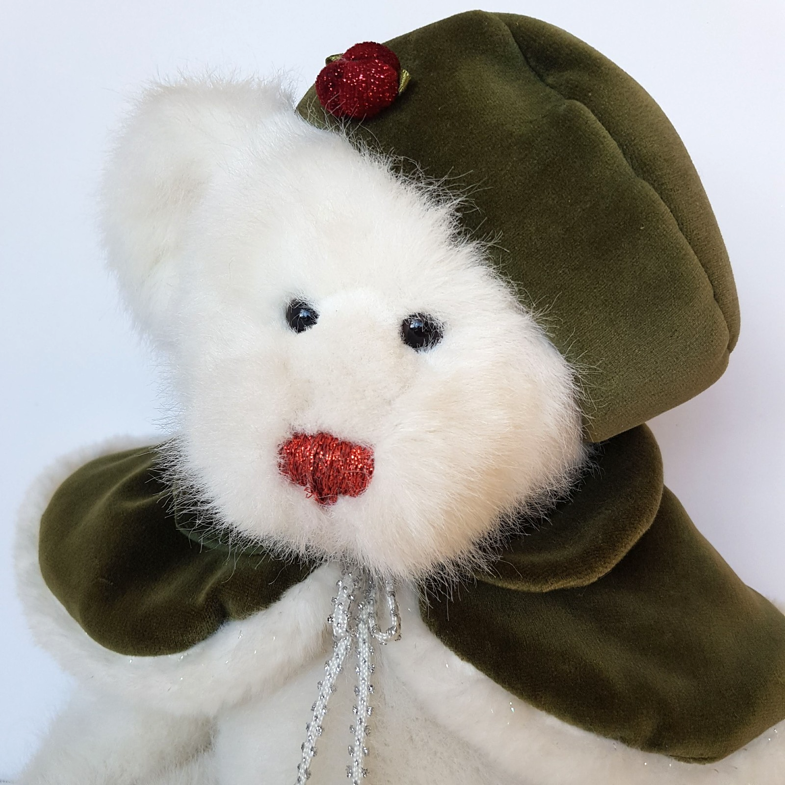 Large Russ TEDDY BEAR CRYSTAL 44cm White Snow Christmas Stuffed Animal Soft Toy2