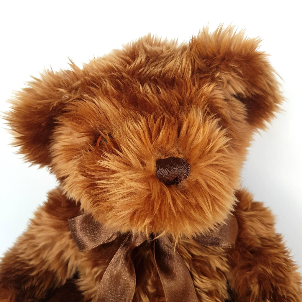 Gorgeous CHOCOLATE TEDDY BEAR Plush Stuffed Animal Soft Toy Brown Bow 20cm1