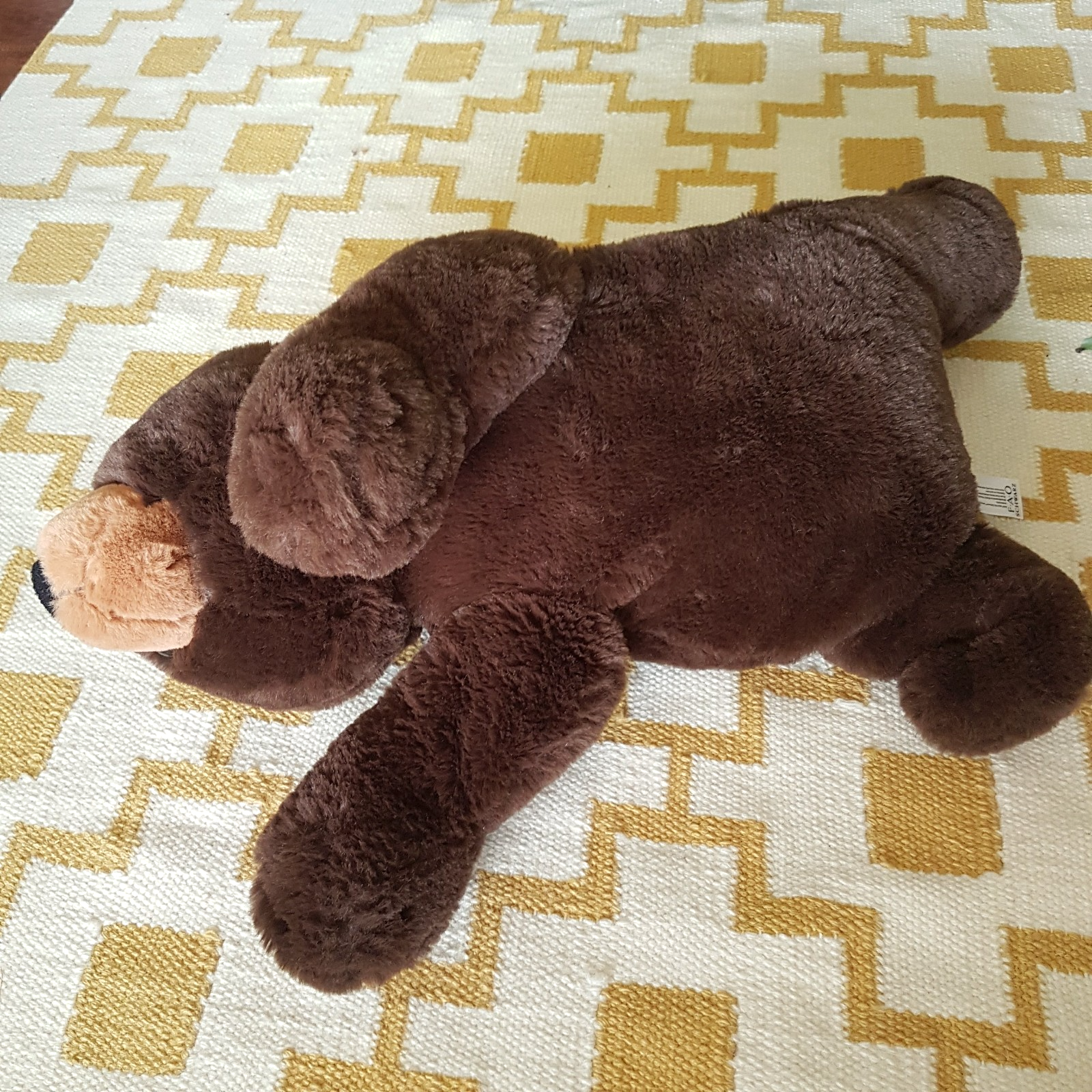 FAO Schwarz LARGE BEAR Plush 49cm Floppy WEIGHTED 1.2kg Stuffed Animal Soft Toy4