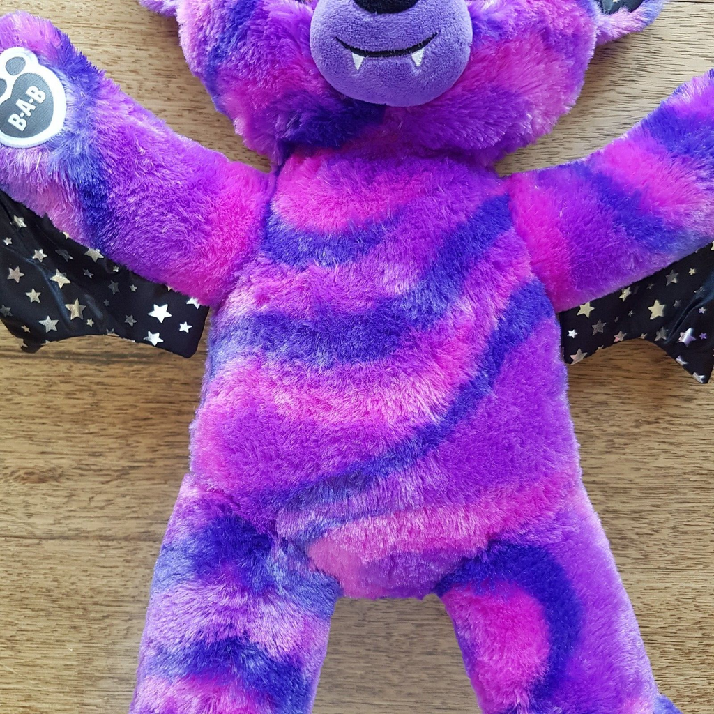 Build A Bear VAMPIRE BAT Plush STARRY NIGHT Purple Blue Stars Stuffed Animal Toy2