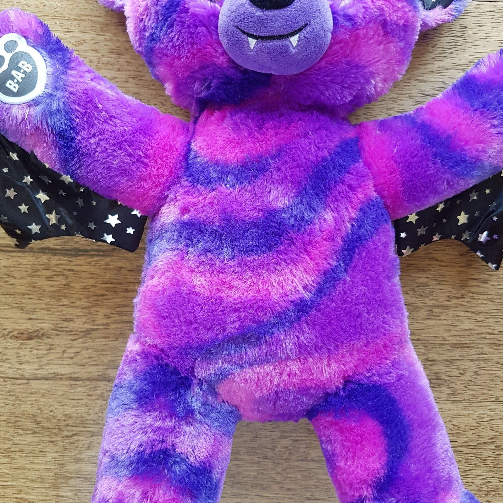 Build A Bear VAMPIRE BAT Plush STARRY NIGHT Purple Blue Stars Stuffed Animal Toy2