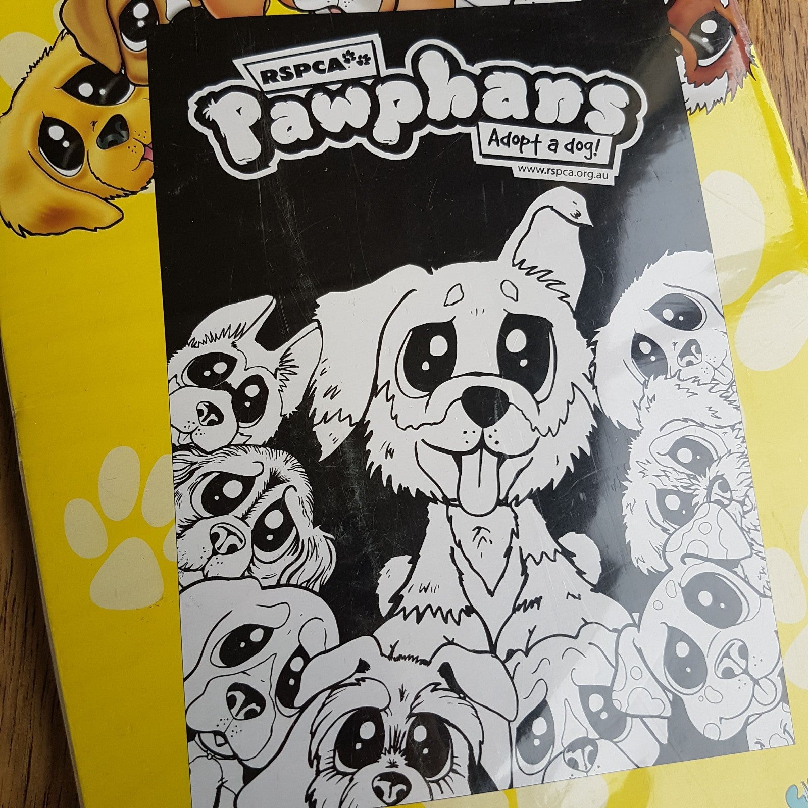 Super Rare PAWPHANS VELVET ART Activity Pack 2006 Collectible RSPCA Adopt A Dog10