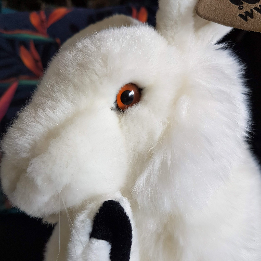 Rare WWF White ARCTIC HARE + BABY Plush Stuffed Animal Soft Toy Collectible HTF4