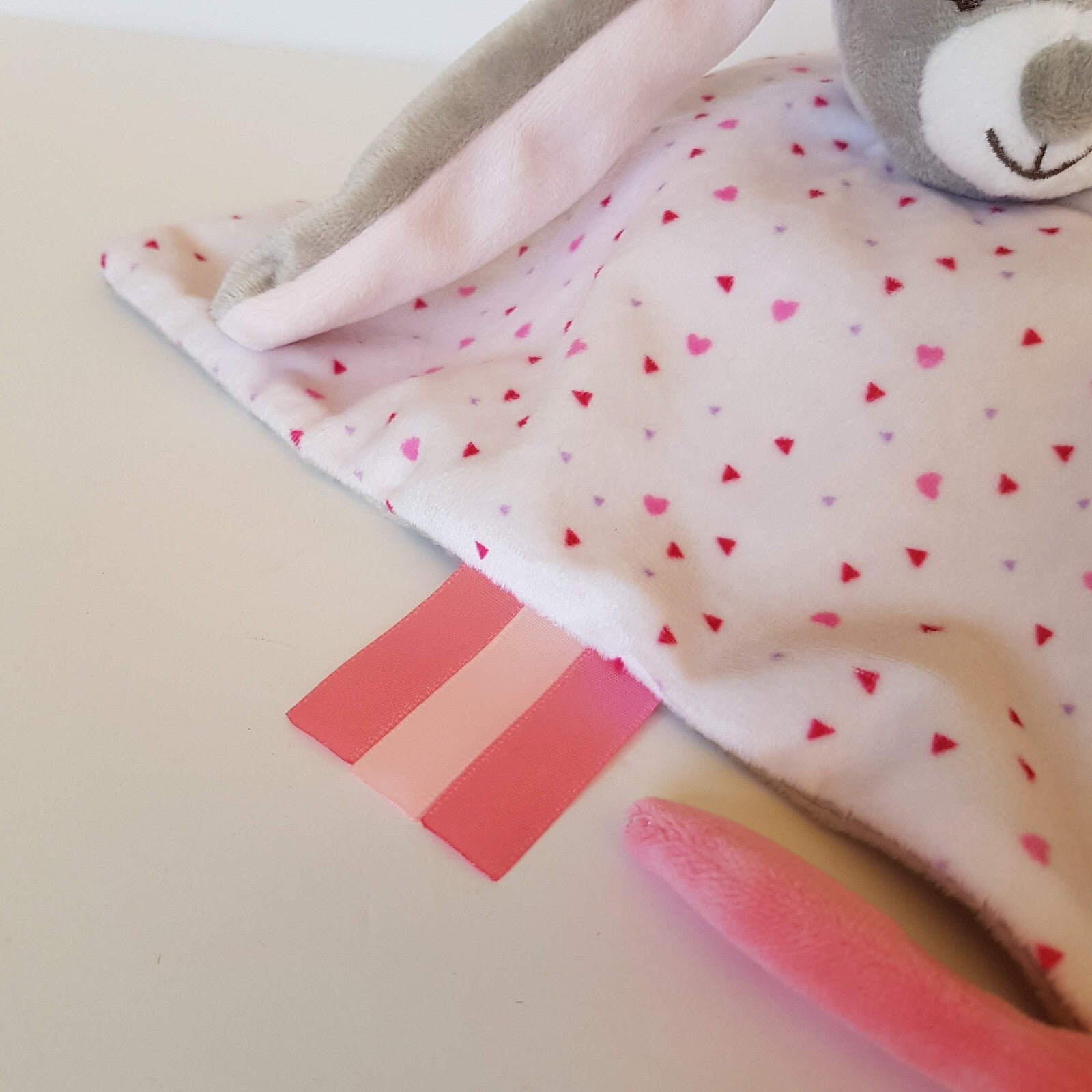 Funny Zoo BUNNY RABBIT LOVEY Rattle Plush Security Blanket Comforter Soft Toy2