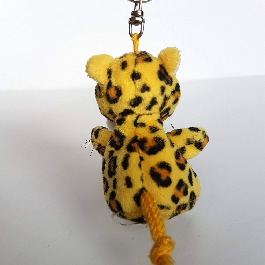 Nici YELLOW JAGUAR KEYCHAIN Leopard Wild Cat Key Ring Stuffed Animal Soft Toy3
