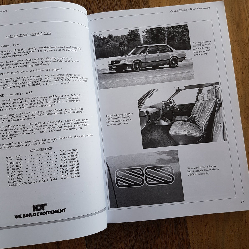 Peter BROCK COMMODORE PB Book Barry Lake Muscle Car Bathurst Holden Racing HDT8