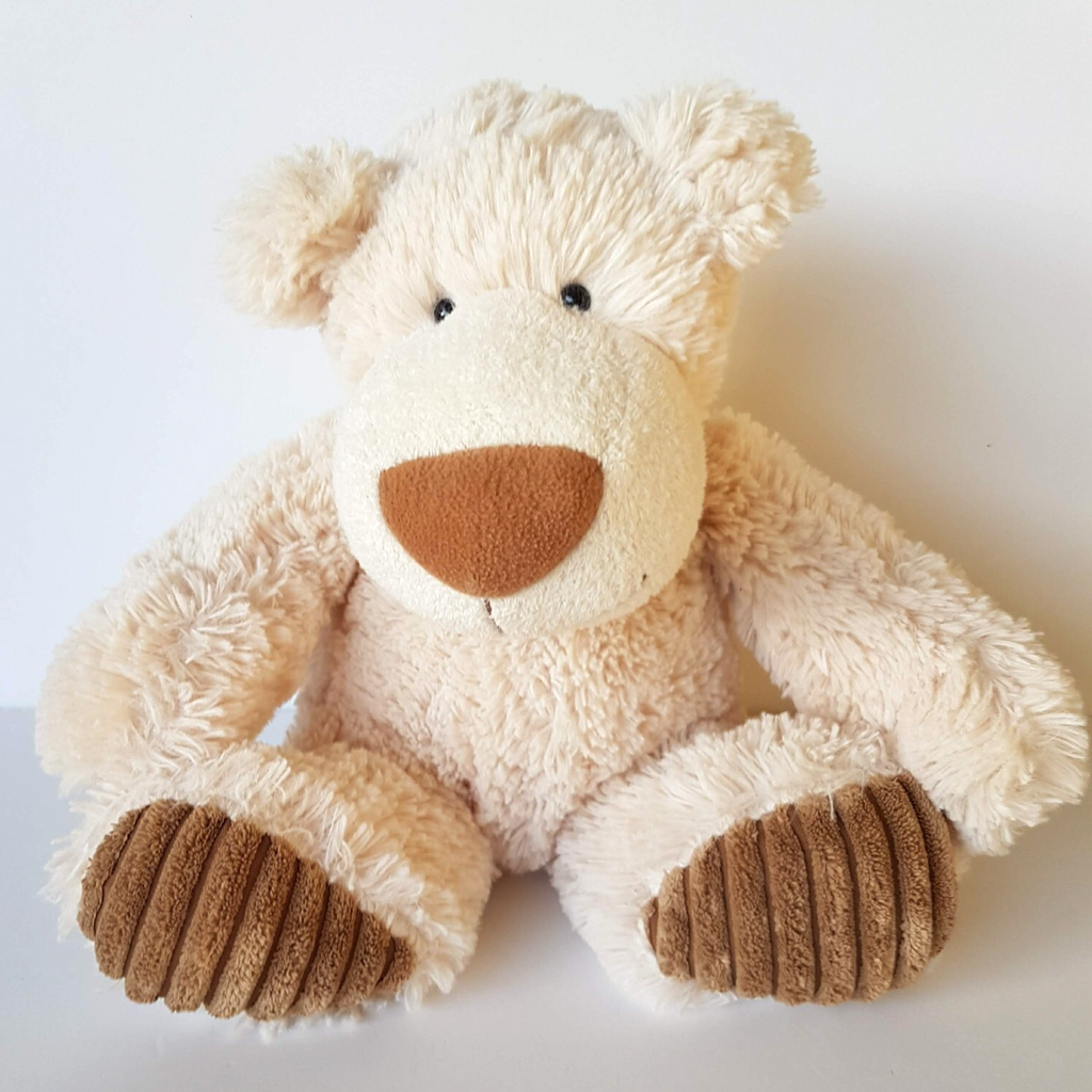Aurora CREAM TEDDY BEAR Plush 30cm Stuffed Animal Soft Toy Beanbag Floppy Cuddly0