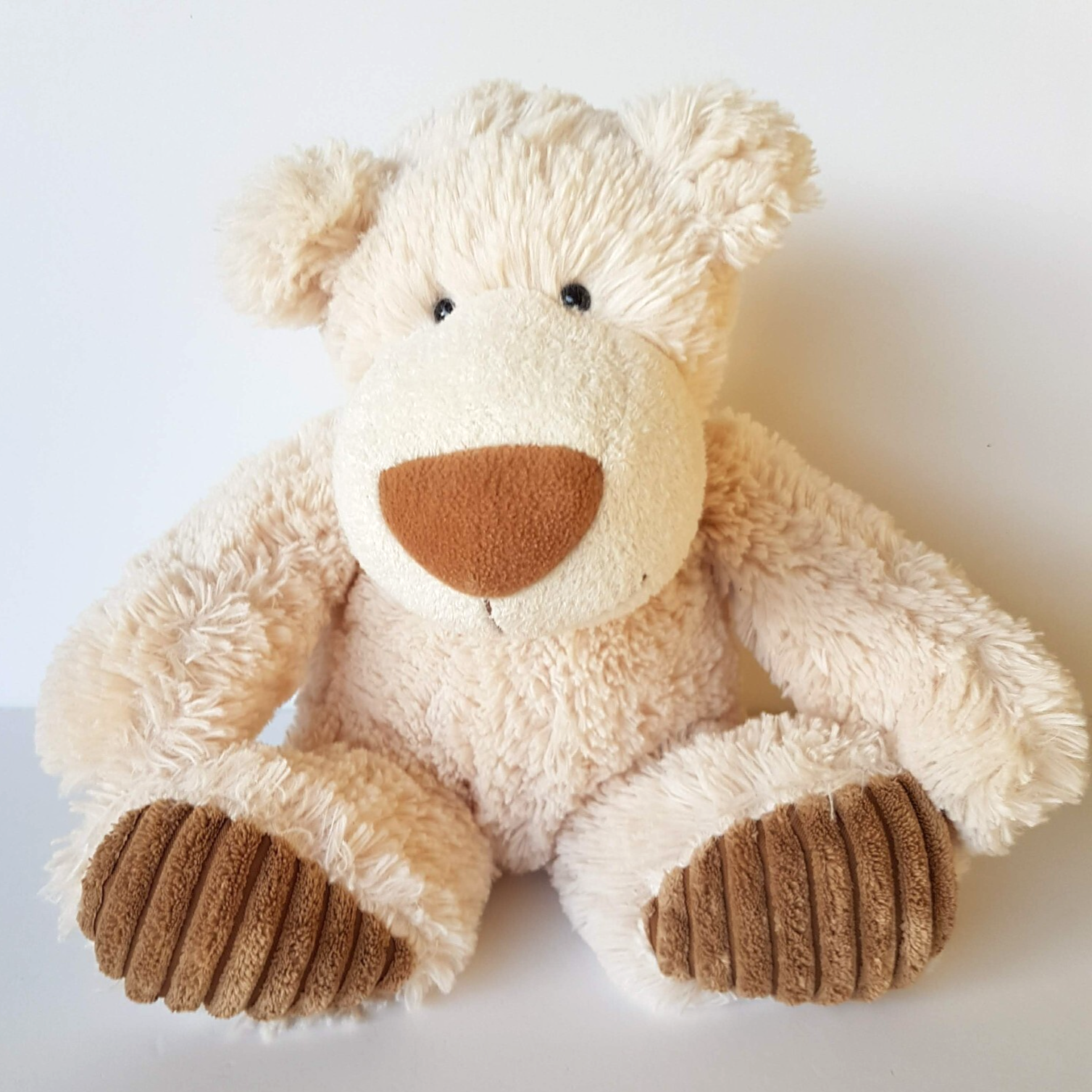 Aurora CREAM TEDDY BEAR Plush 30cm Stuffed Animal Soft Toy Beanbag Floppy Cuddly0