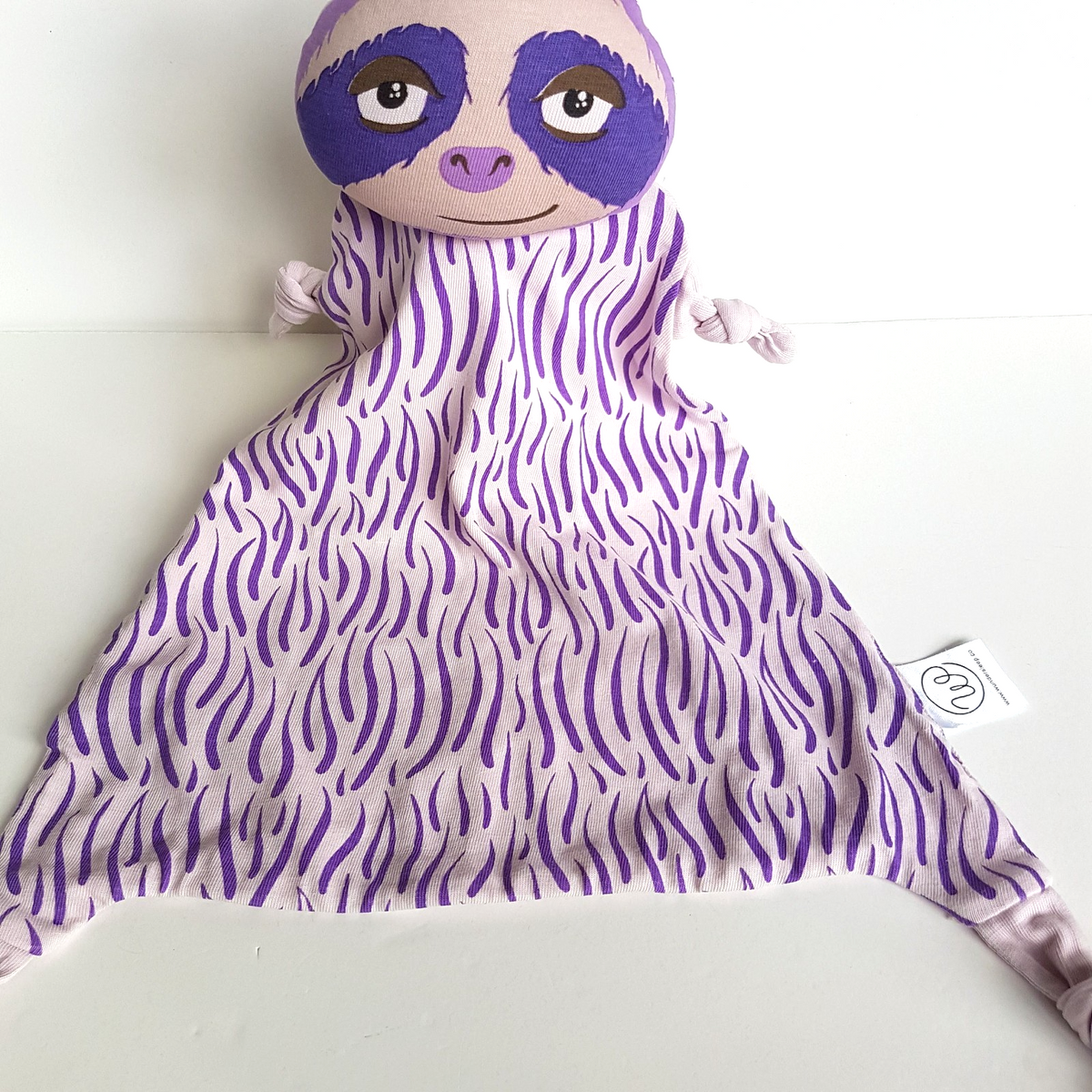 Wundersleep PURPLE SLOTH Baby Lovey Comforter Security Blanket Sleep Soft Toy3
