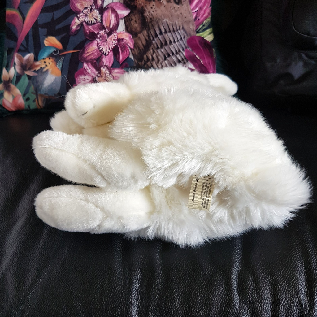 Rare WWF White ARCTIC HARE + BABY Plush Stuffed Animal Soft Toy Collectible HTF11