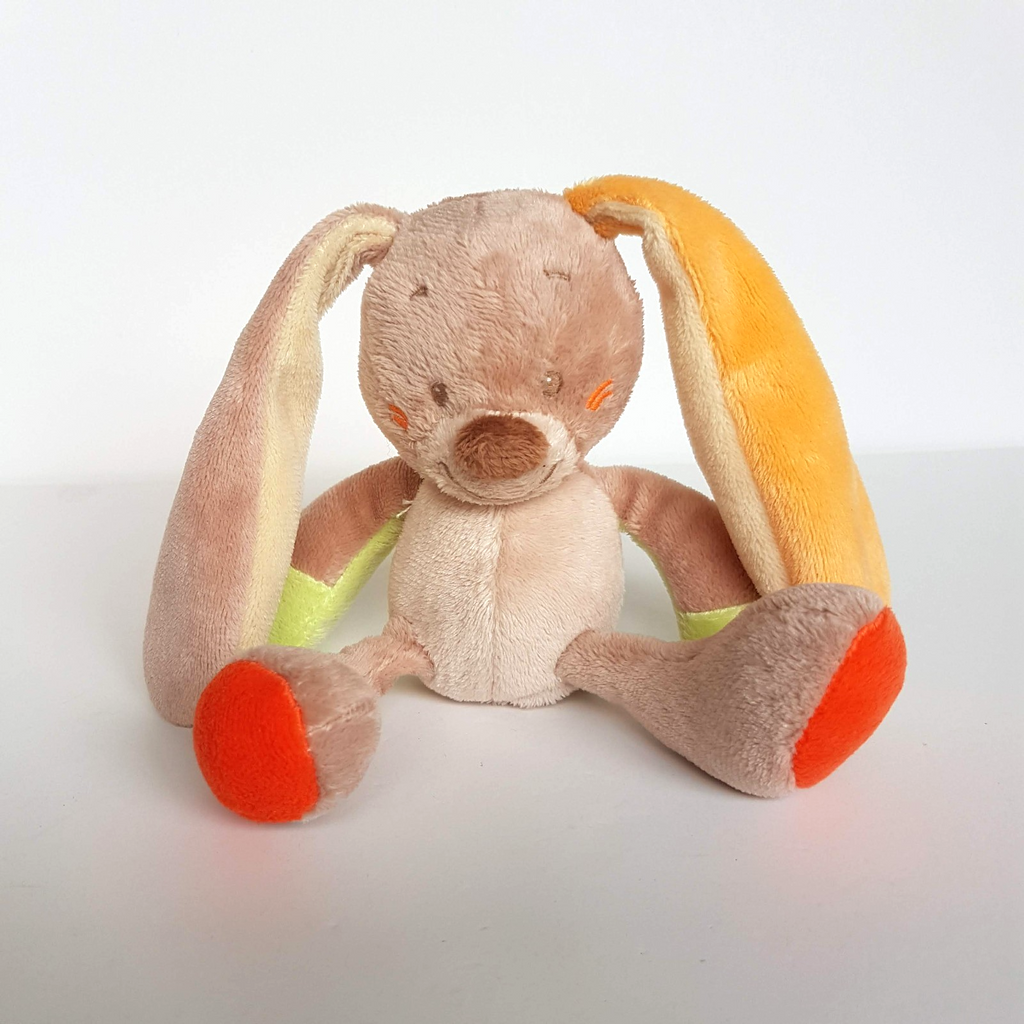 Nattou Small BUNNY BABY RATTLE Plush Lovey 17cm Stuffed Animal Soft Toy Rabbit0