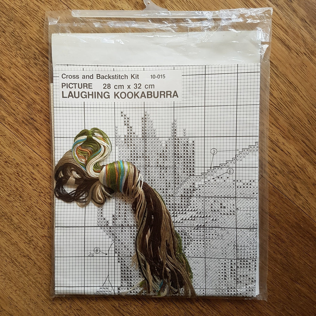Danico LAUGHING KOOKABURRA Cross Stitch Kit Vintage Craft Australian Animal Bird4