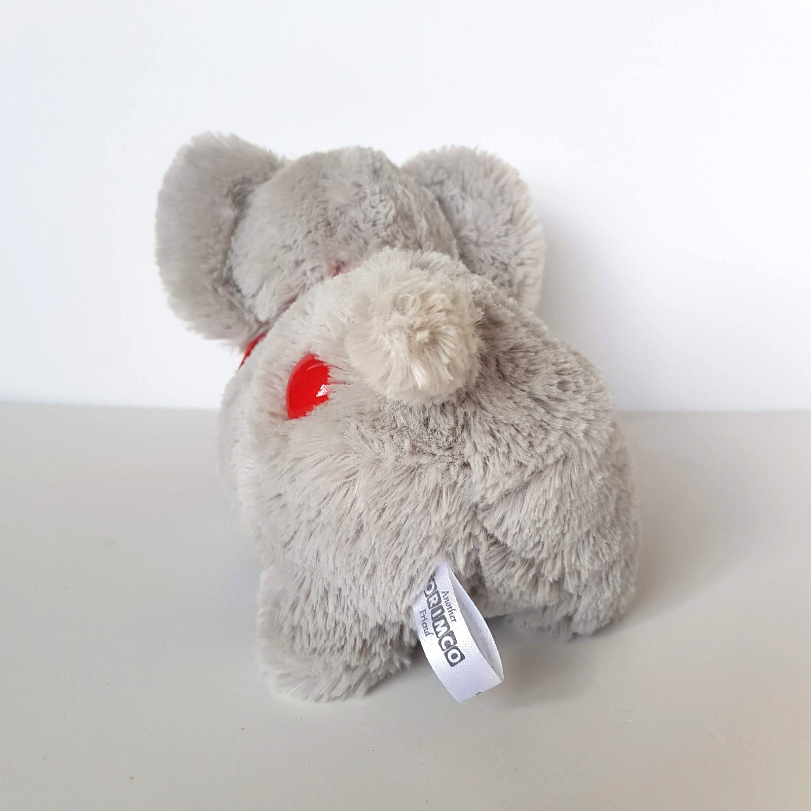 Korimco GREY ELEPHANT Red Heart Plush Small Stuffed Animal Soft Toy Super Cuddly4
