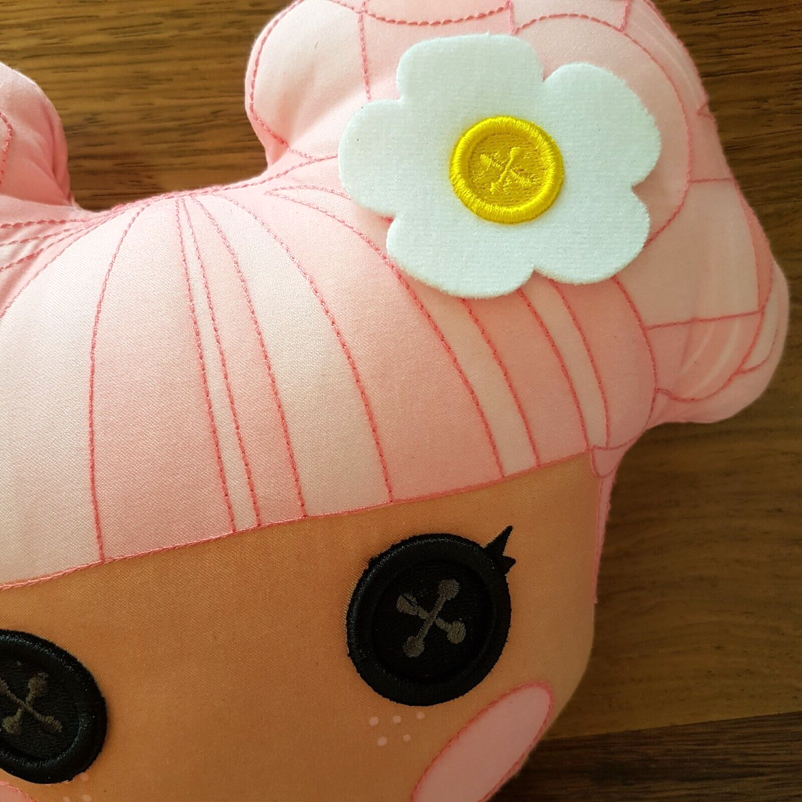 EUC Lalaloopsy BLOSSOM FLOWERPOT 18" Plush Fabric Rag Doll Lace Dress Embroidery3