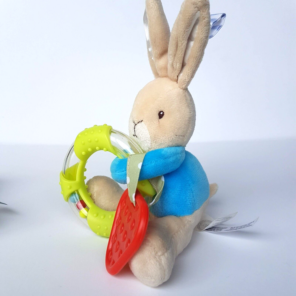 Peter Rabbit BABY TOY BUNDLE Plush Lovey Security Blanket Comforter & Rattle Toy12