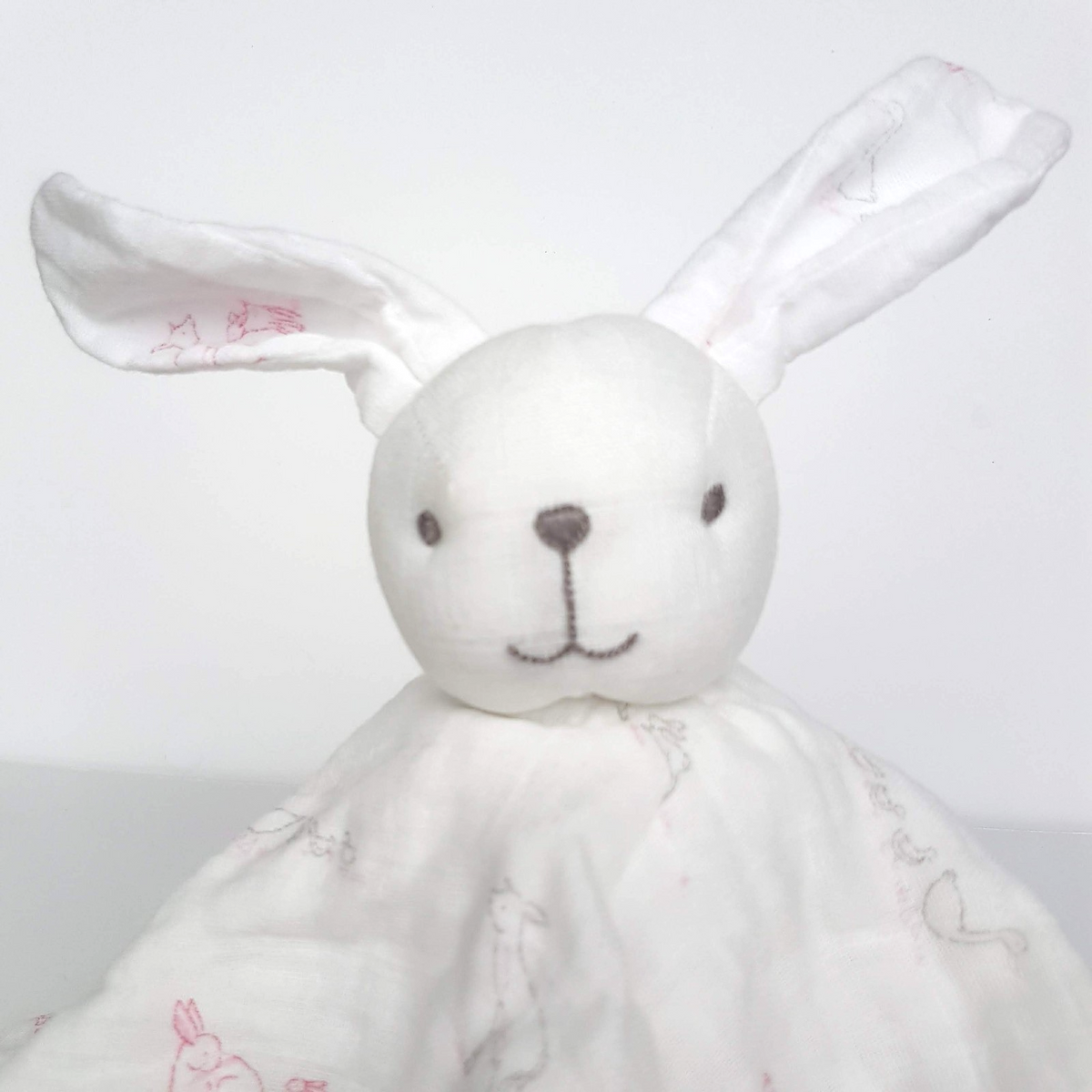 Pure Baby BUNNY RABBIT Lovey Cotton Comforter Plush Soft Toy Security Blanket1