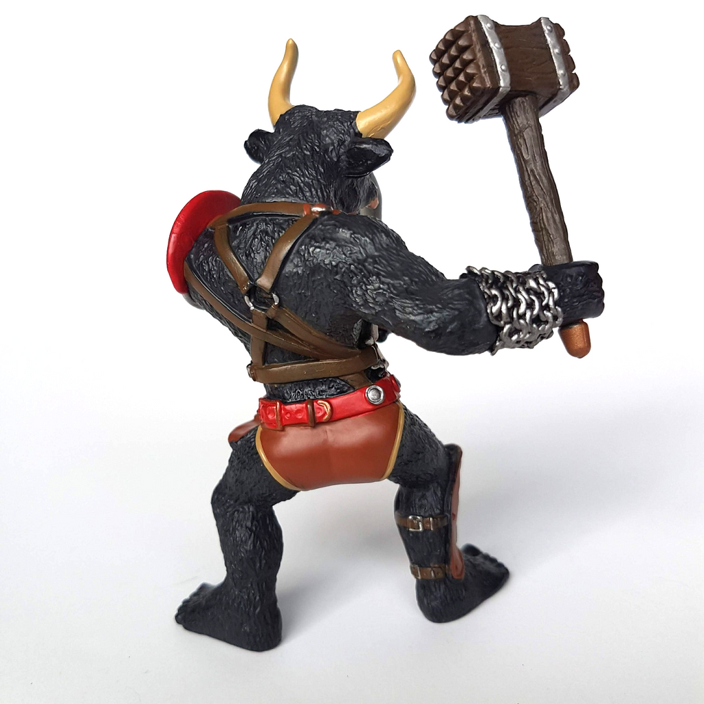 RARE Papo BLACK MINOTAUR VARIANT Action Figure 10cm Fantasy 2006 Animal Warriors4