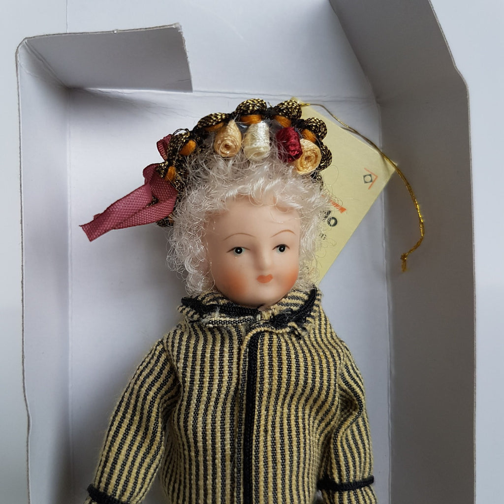 Del Prado Doll House VICTORIAN LADY Doll Woman Stripe Dress BOX Collectible Toy9