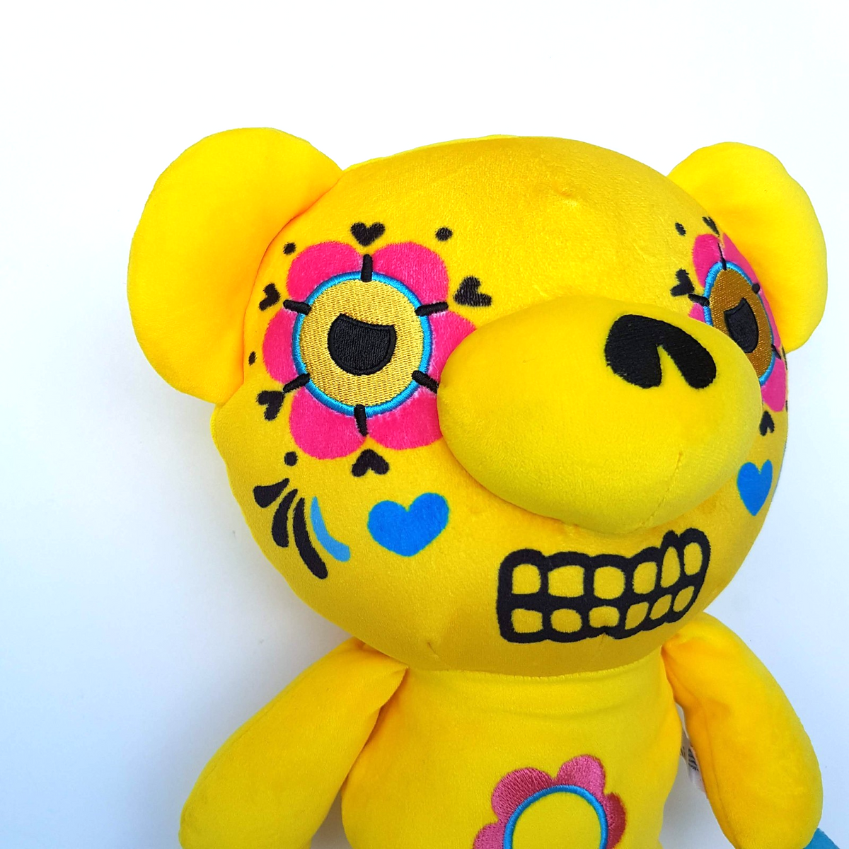 Deddy Bear MUERTOBEAR Plush LARGE 30cm Mexico Art Yellow Stuffed Animal Soft Toy1