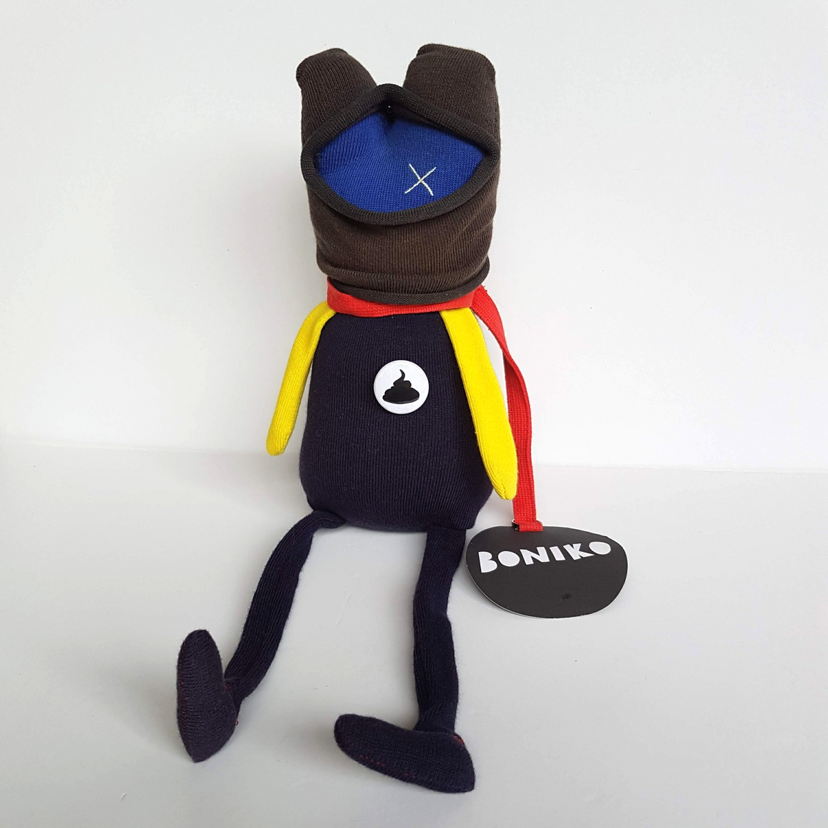 Super Rare BONIKO BON DOLL Retired Plush Sock Artist Soft Toy Collectible Unique0