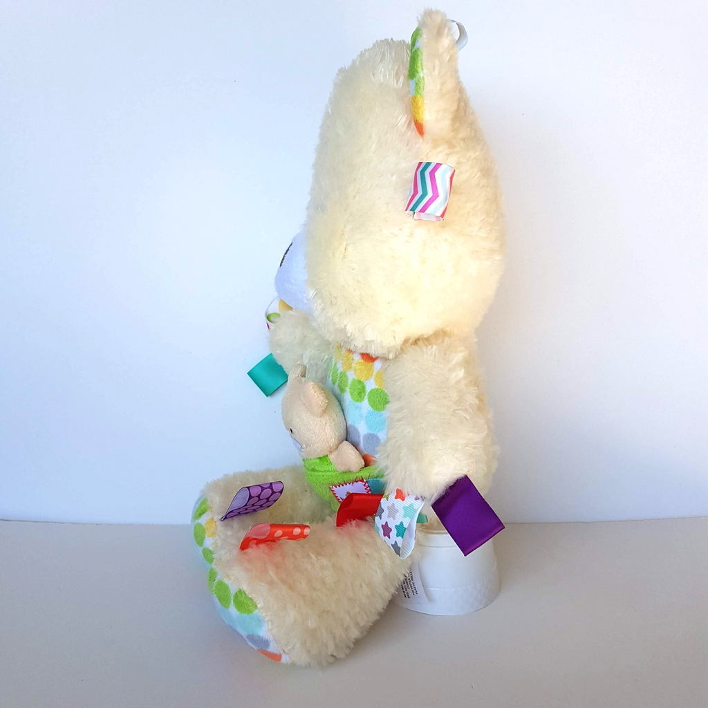 SNUGGLE & PLAY TAGGIES Bear 35cm Plush Rattle Bright Start Soft Toy Lovey Toy9