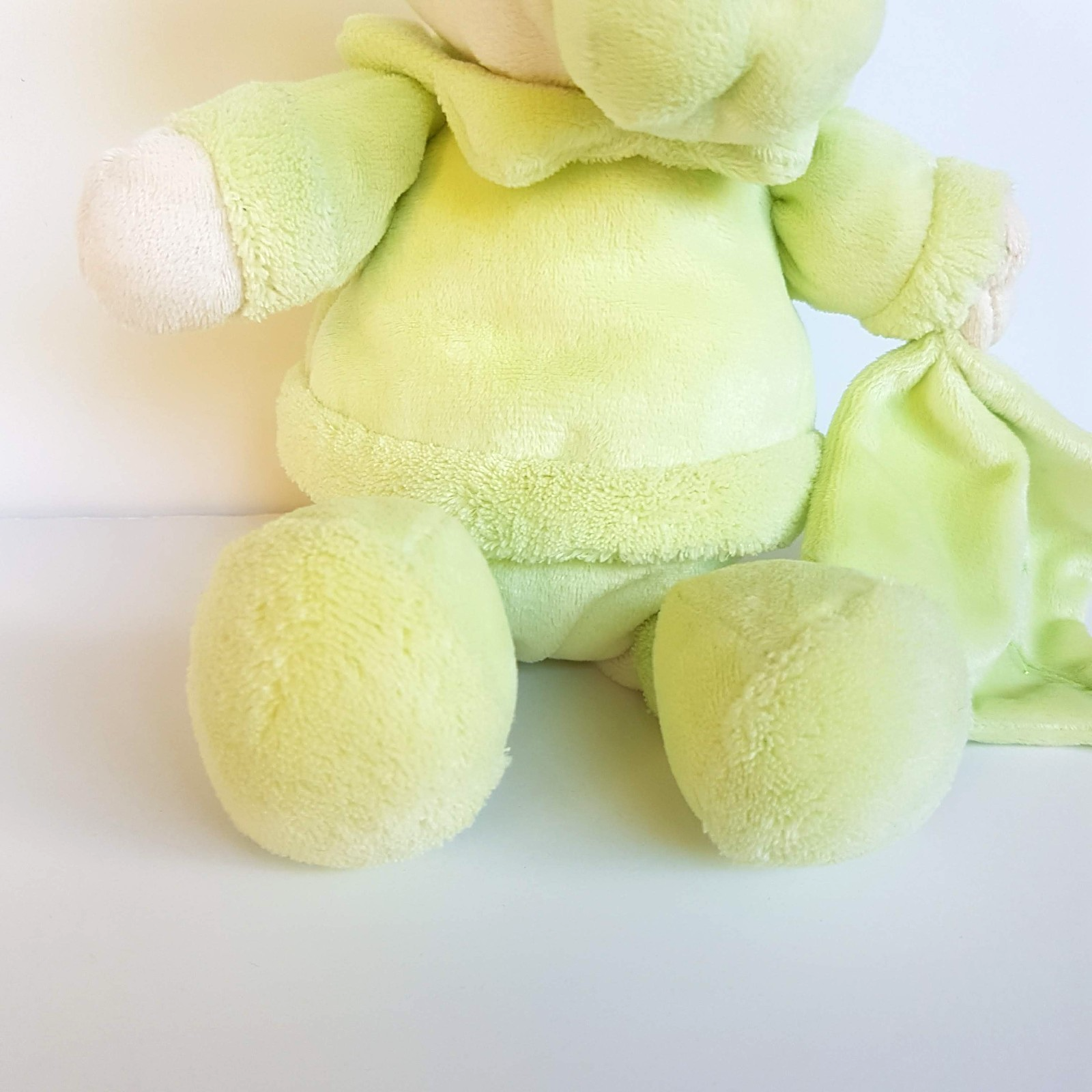 Bebe Gund GREEN DOG Lovey Comforter Security Soft Toy 29cm Plush Stuffed Animal3