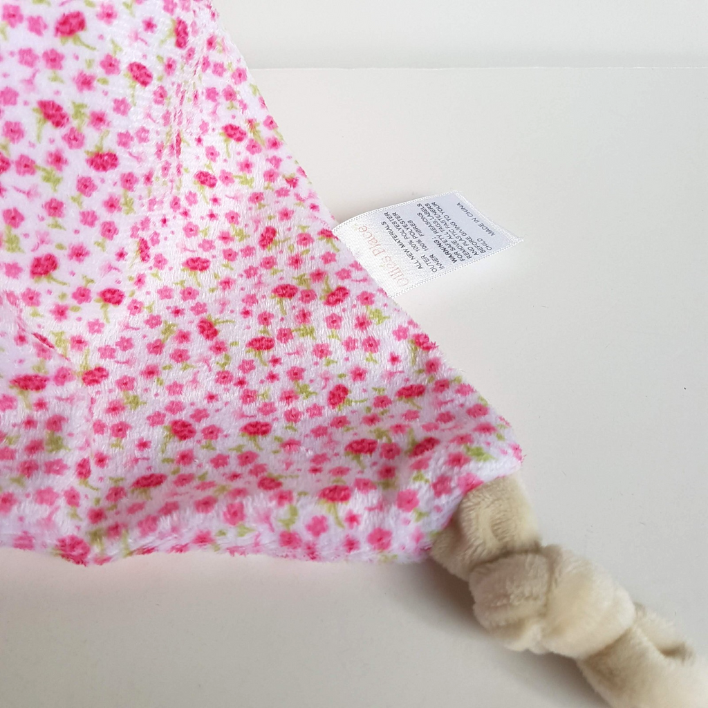 Ollie's Place MOUSE PINK FLOWER Lovey Security Comforter Sleep Toy Soft Toy Cute3
