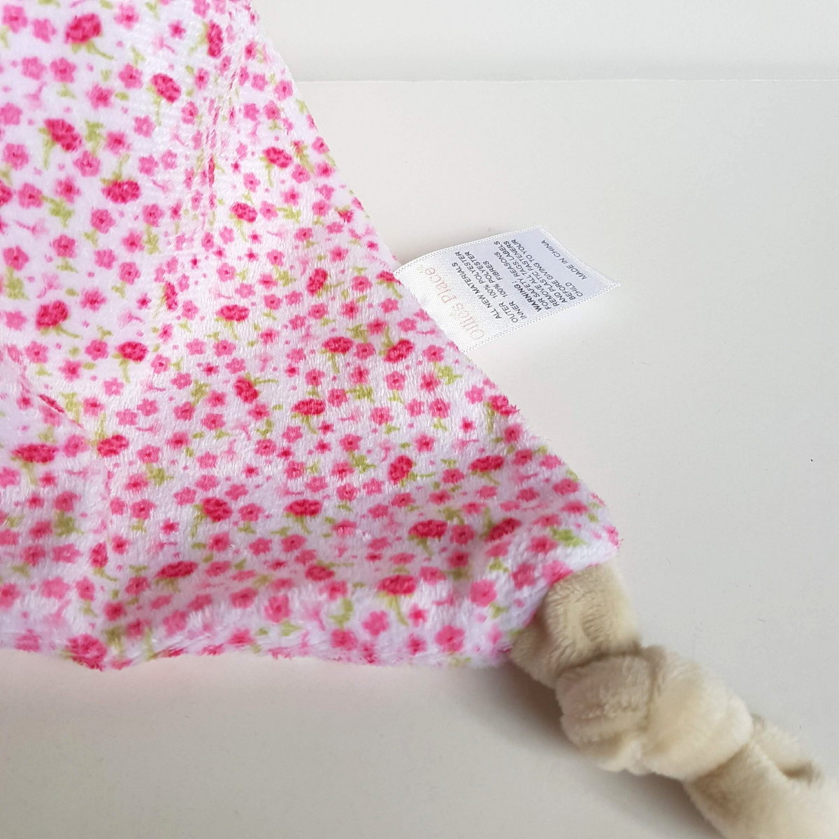 Ollie's Place MOUSE PINK FLOWER Lovey Security Comforter Sleep Toy Soft Toy Cute3