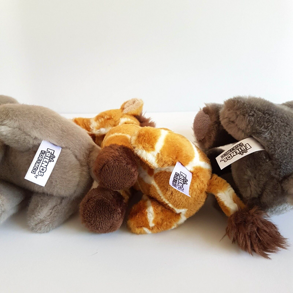 Korimco SAFARI ANIMAL Plush LOT Elephant Giraffe Rhino Soft Toy Stuffed Animal6