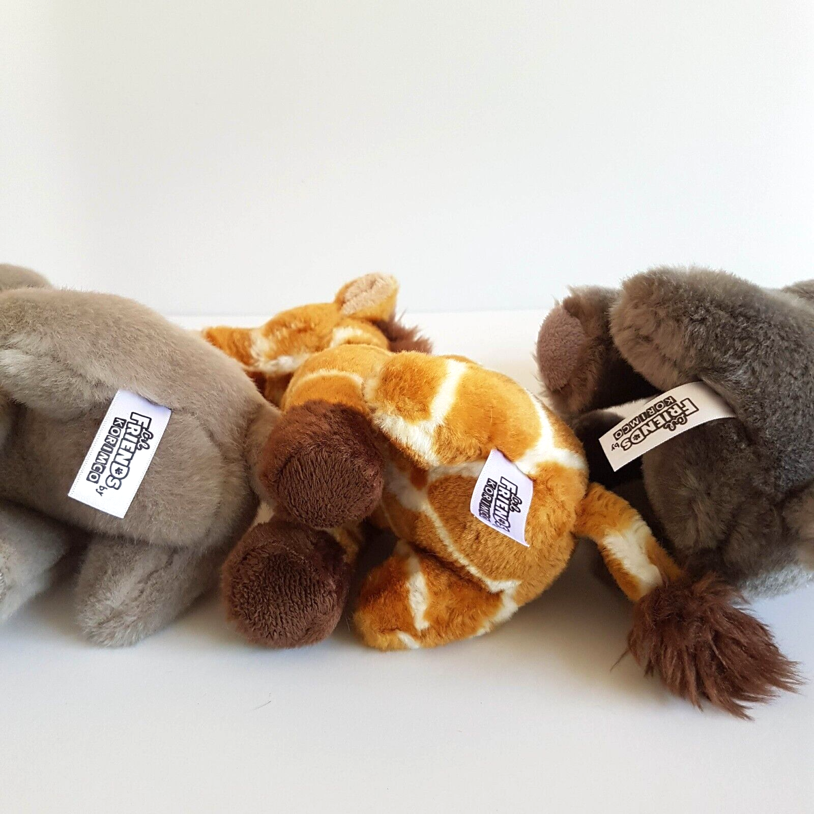 Korimco SAFARI ANIMAL Plush LOT Elephant Giraffe Rhino Soft Toy Stuffed Animal6