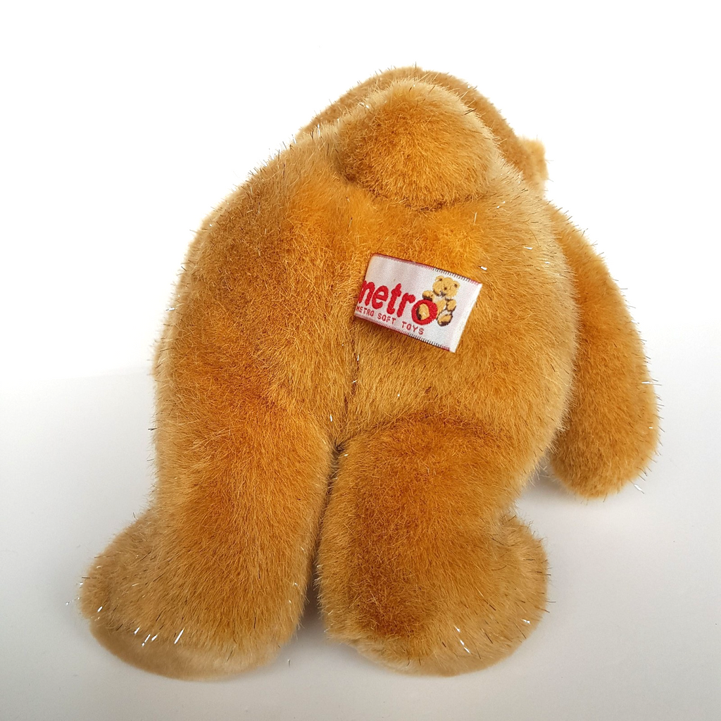 Metro Toys SPARKLY TEDDY BEAR Vintage Plush 32cm Stuffed Animal Soft Toy Foil10