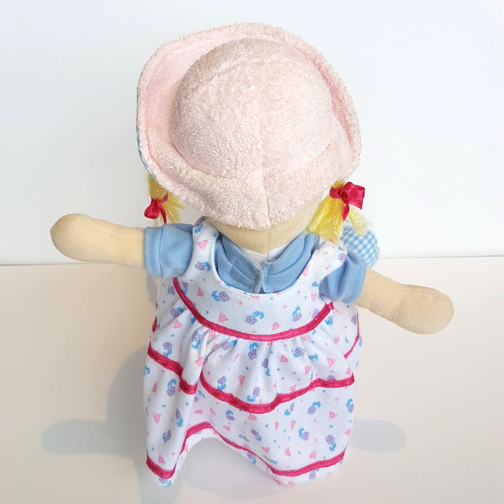 RARE Happy Star VELOUR BABY DOLL Terry Towel Fabric Rag Doll Soft Toy 37cm Cute10