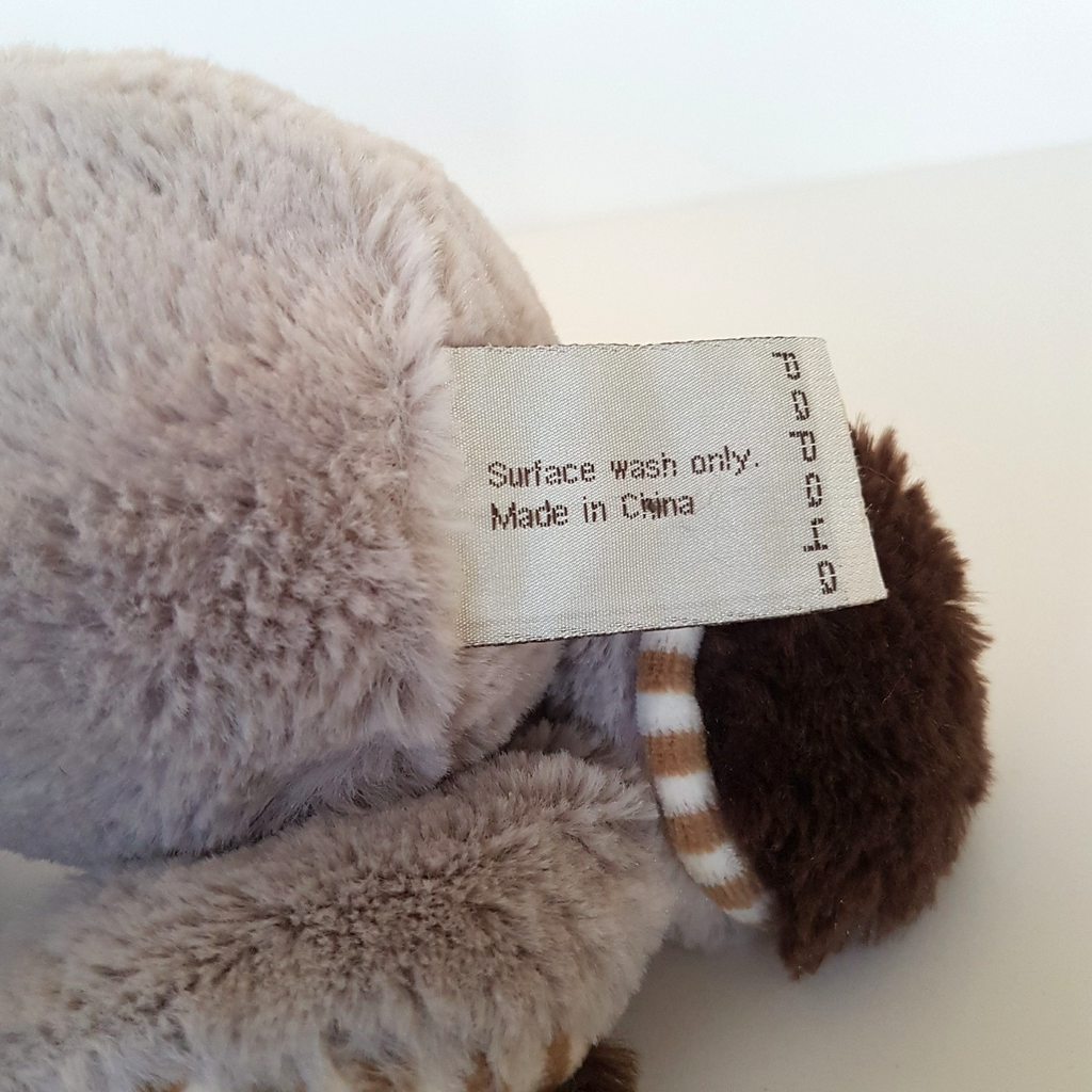 Rare Papaya FLOPPY DOG Plush 27cm Grey Puppy Stuffed Animal Soft Toy Cuddly Cute6