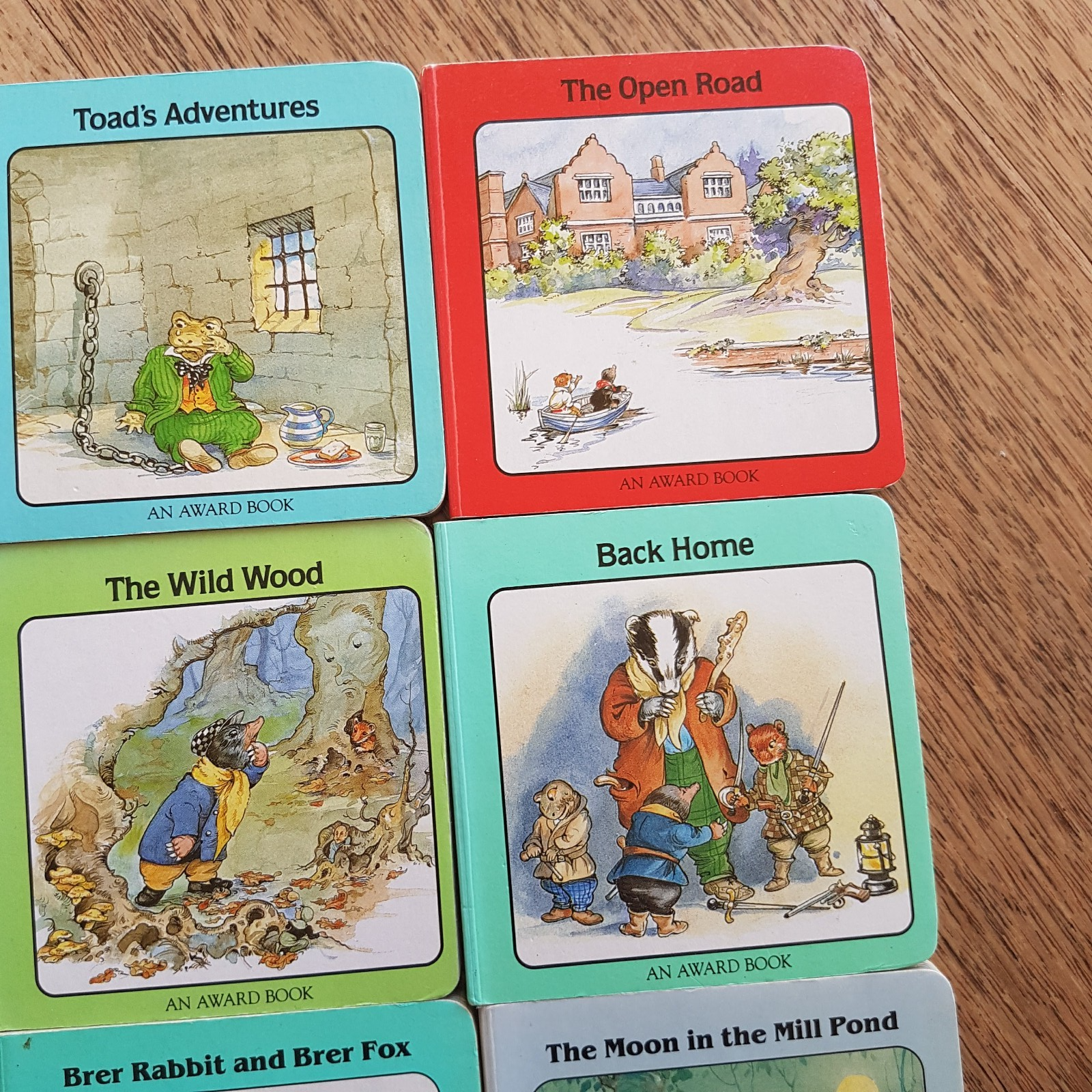 Vintage WIND IN THE WILLOWS & BRER RABBIT Book Lot Childrens Bundle Board 19882