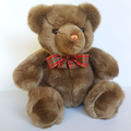Dreampets Soft BROWN TEDDY BEAR Tartan Bow Plush Stuffed Animal Soft Toy Quality0