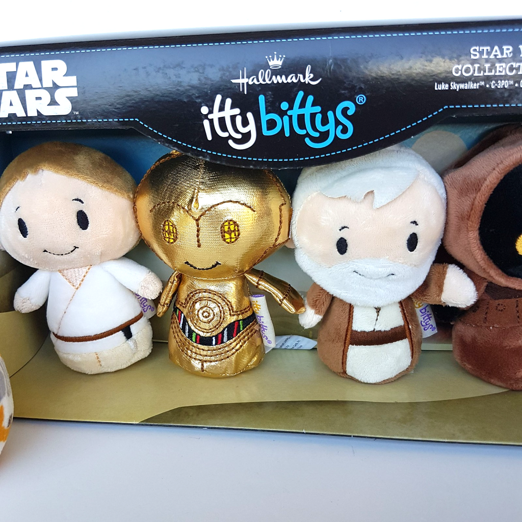 Itty Bittys STAR WARS COLLECTOR SET Luke C 3PO Obi Wan Jawa PLUS BB 8 Soft Toy2