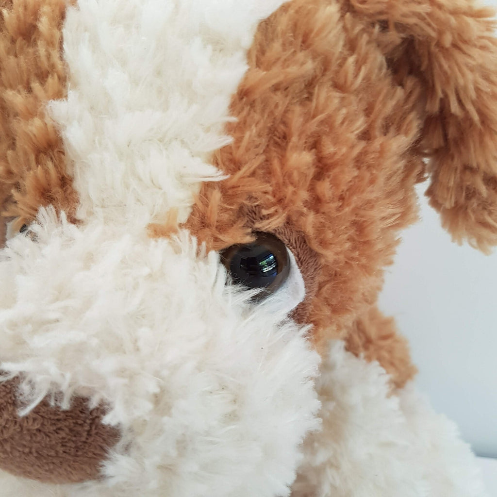 Smile CUDDLY PUPPY DOG Plush Floppy Soft Toy Cream Tan Stuffed Animal Cute4