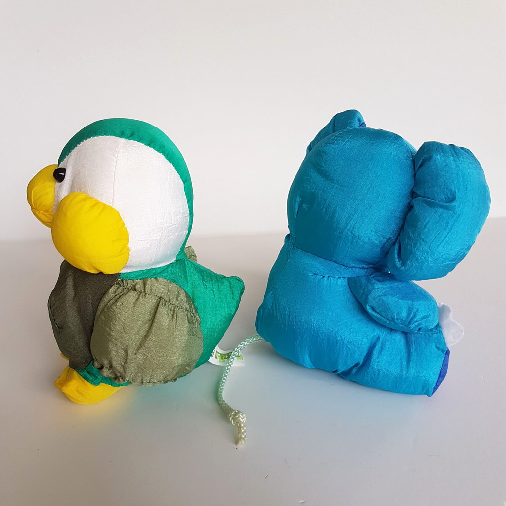 Freedom TAFFETA BIRD & ELEPHANT Vintage Parachute Plush Soft Toy Stuffed Animal6
