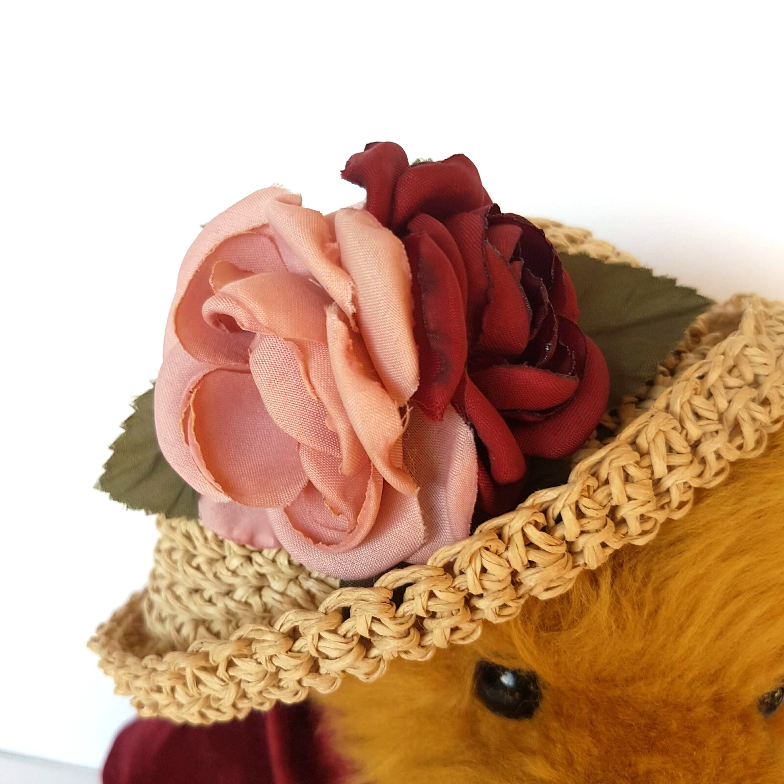 5 Way Jointed SETTLER BEARS 32cm Velvet Dress Flower Hat Stuffed Animal Soft Toy6