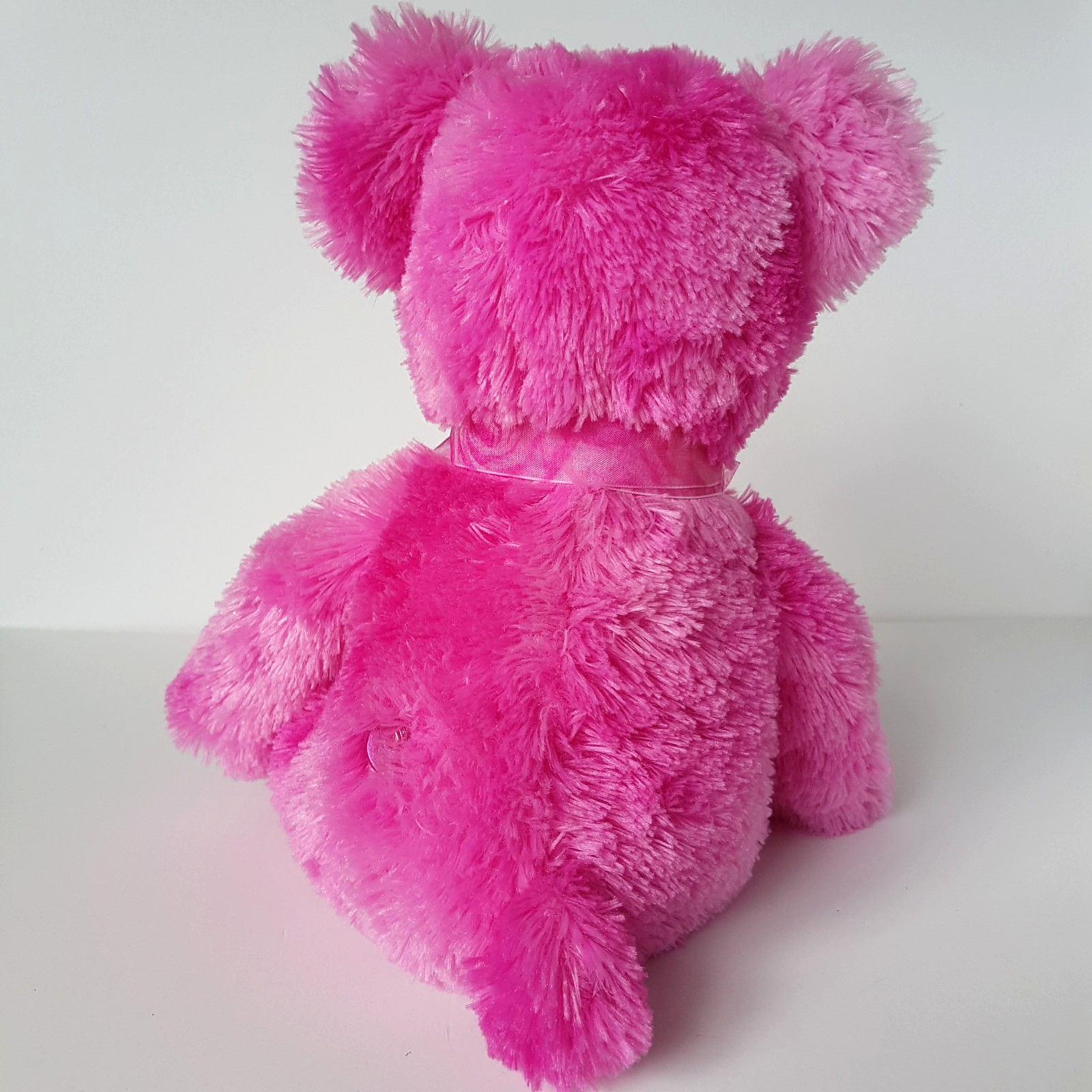 Korimco HOT PINK HEART BEAR Teddy Stuffed Animal 37cm Bright Soft Toy Rose Bow4