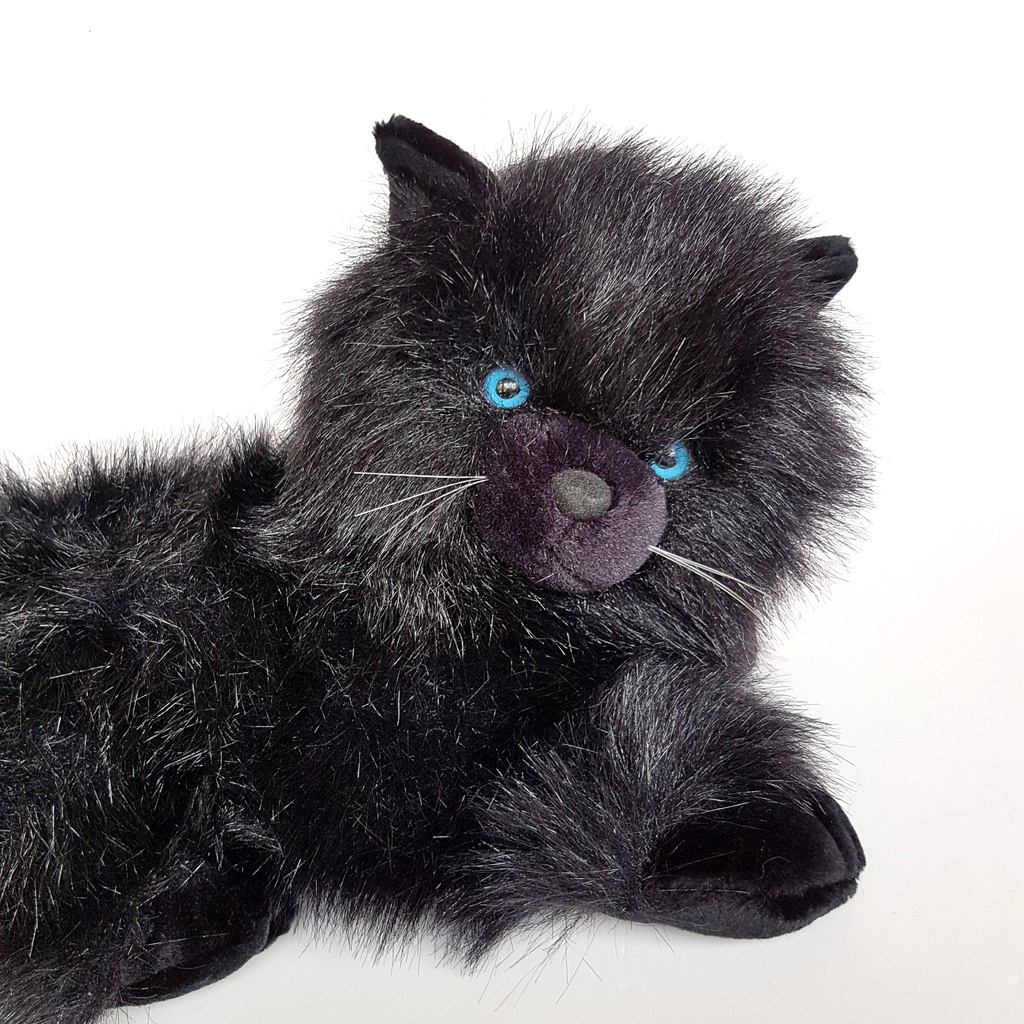 Blue Eye BLACK CAT Plush Soft Toy Stuffed Animal UNBRANDED Cuddly Cute Pet Toy3